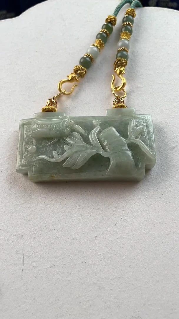 【闪购商品】翡翠颈饰未镶嵌102赠链,部分宝贝微瑕主播介绍为准