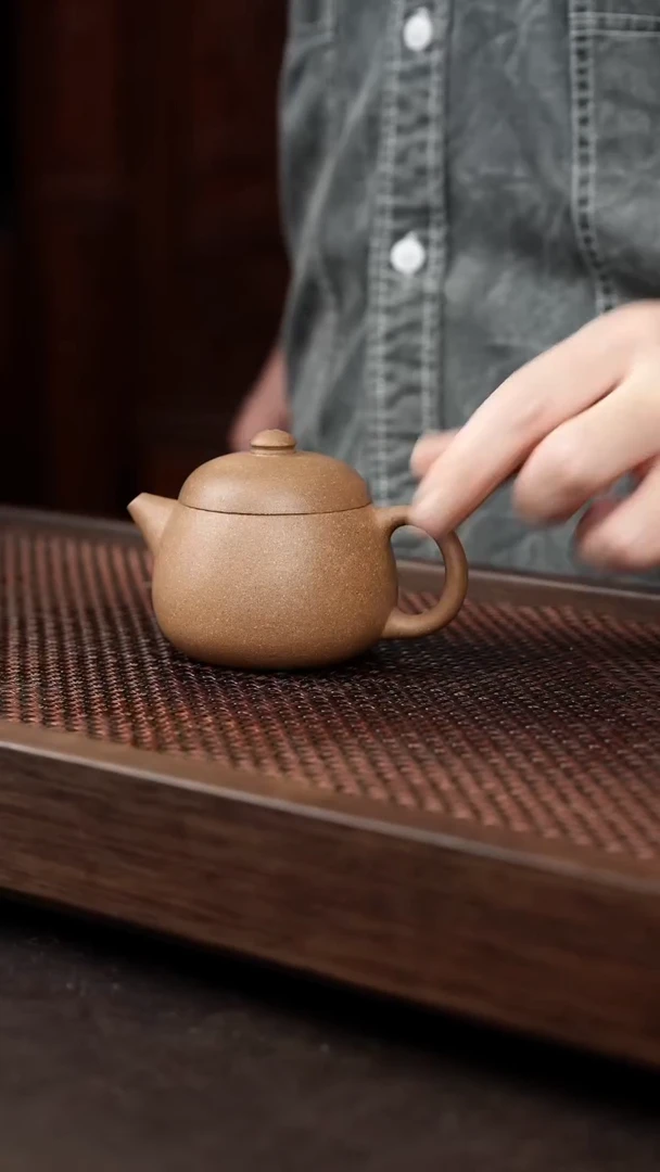 茶壶紫砂芝麻绿宽口文旦