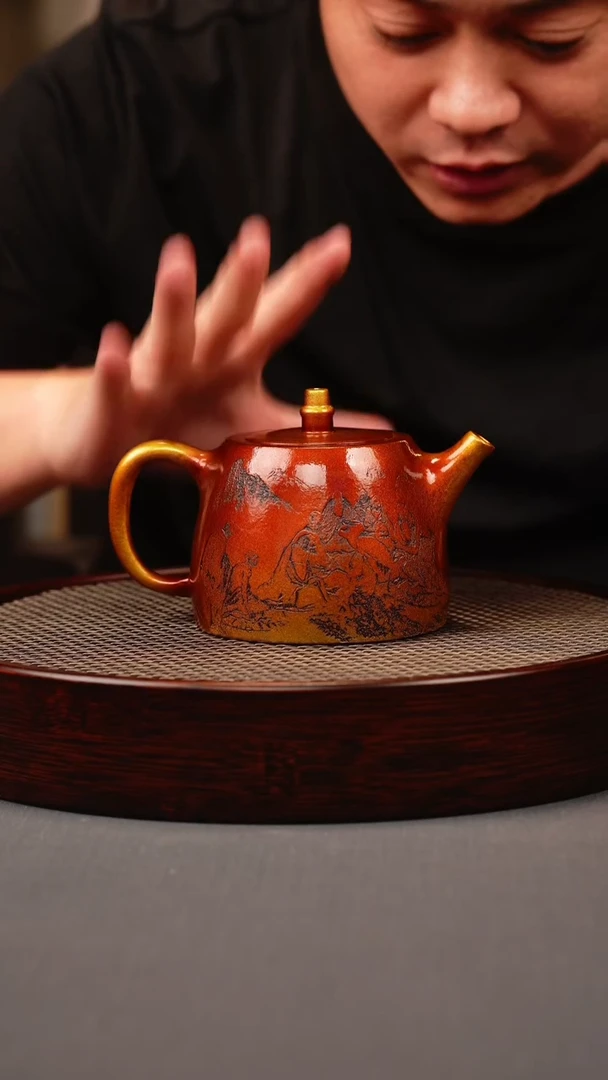 茶壶紫砂贝壳烧 汉铎 十八罗汉