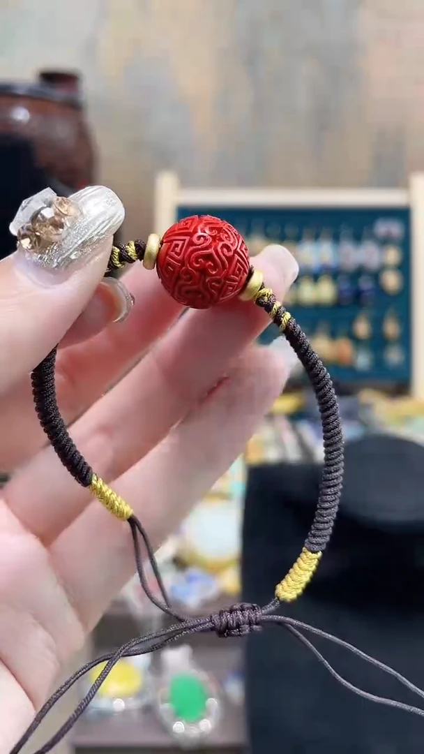 非遗手工雕漆单珠手链
