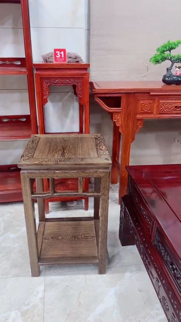 鸡翅木类成套家具鸡翅木40/40/65盆景架