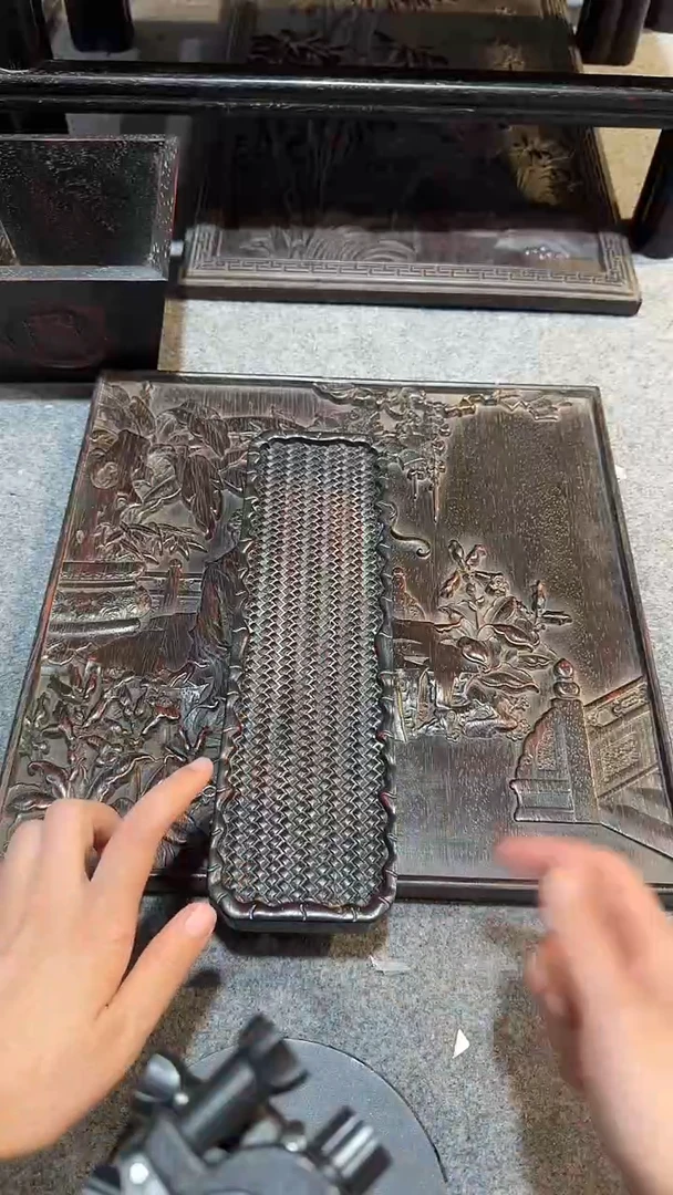 香榧木紫檀拆件雕刻板以直播间实物为准
