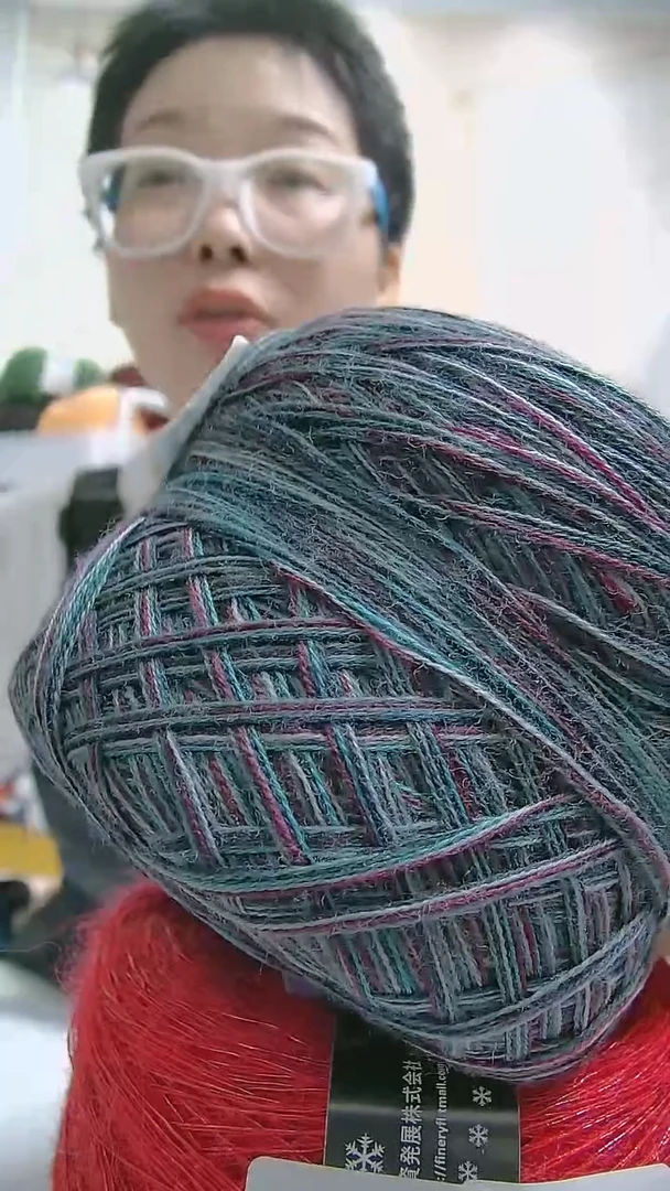 羊毛【C108花色】中粗纯美丽诺羊毛1团(0.5斤)(适用7号针)