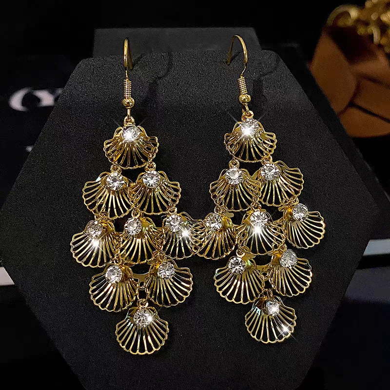 铜合金耳饰 气质轻奢百搭简约简约优雅精致网红设计师耳环F3196