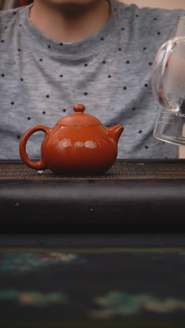 茶壶紫砂老红泥 古文旦