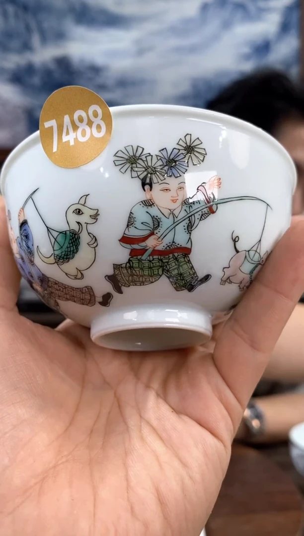 吴义松陶瓷联盟手绘陶瓷编码：7488