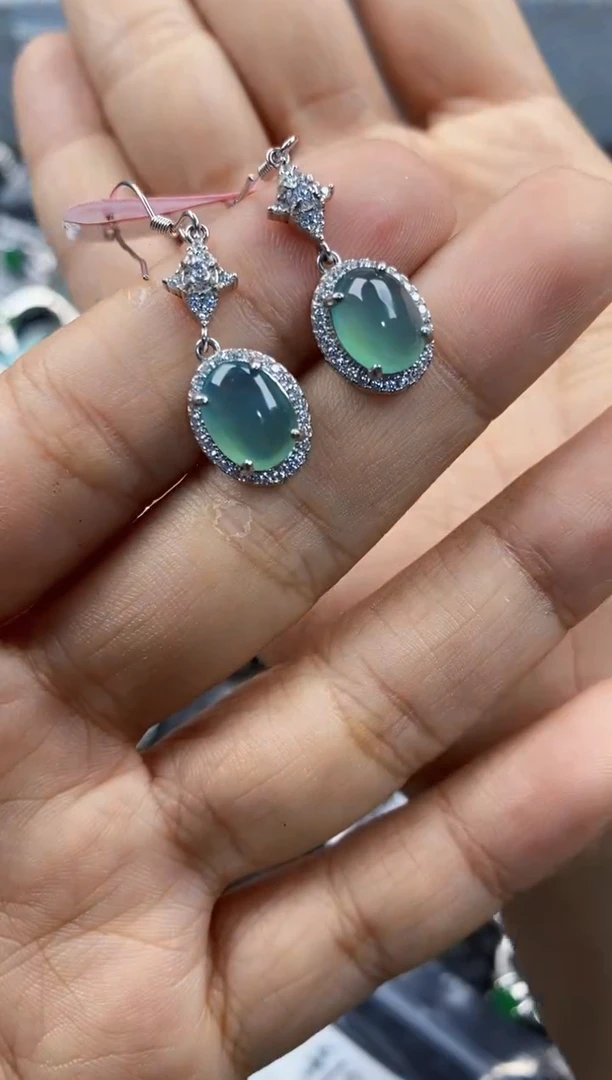 银S925镶嵌戒指翡翠999      3