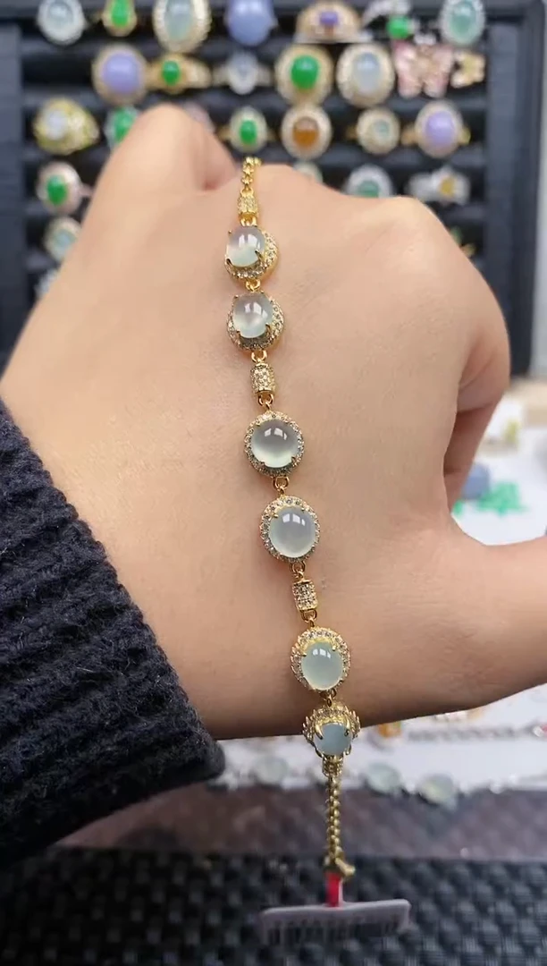 银S925镶嵌戒指翡翠105