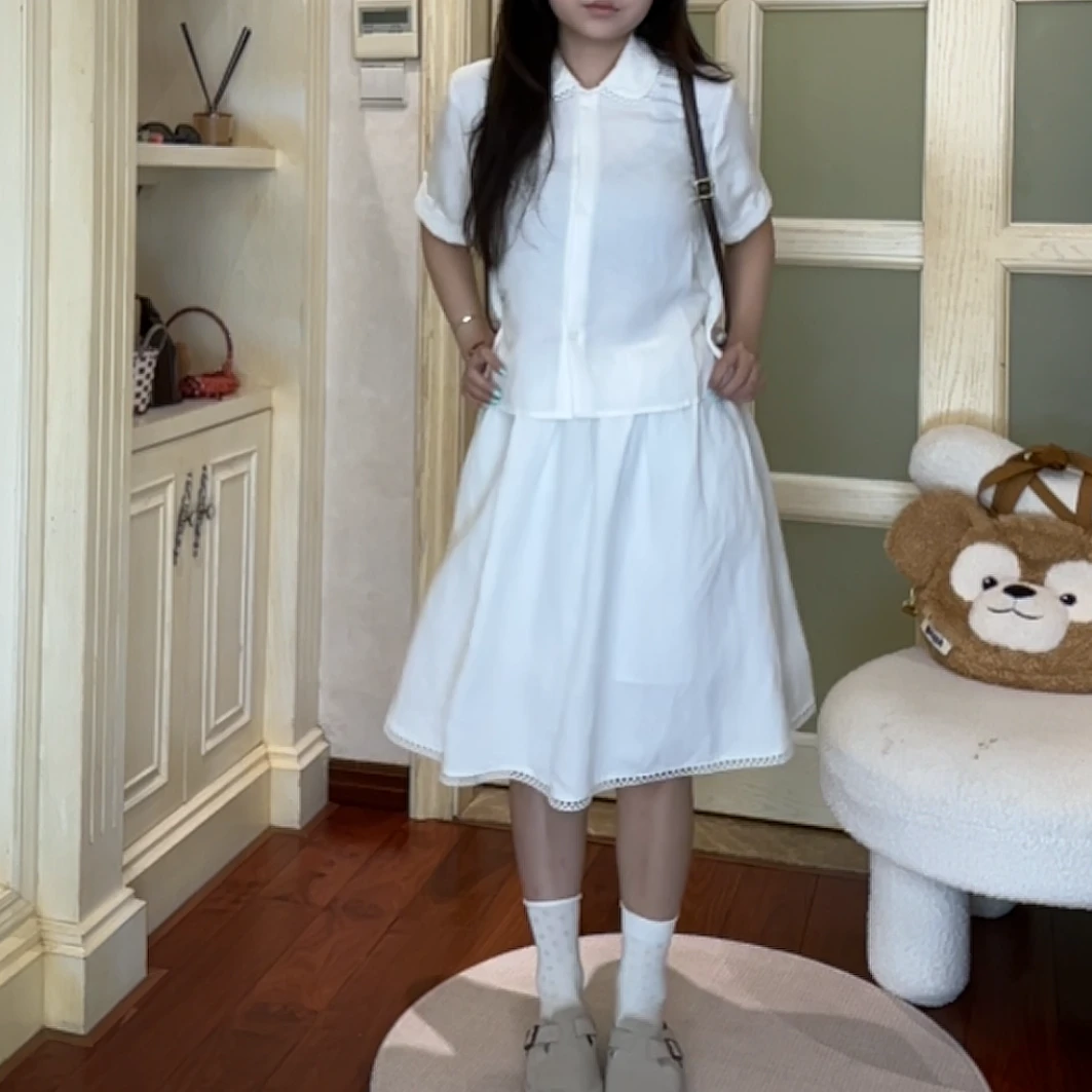 言许木李【亚麻套装】学院风夏日舒适宽松遮肉