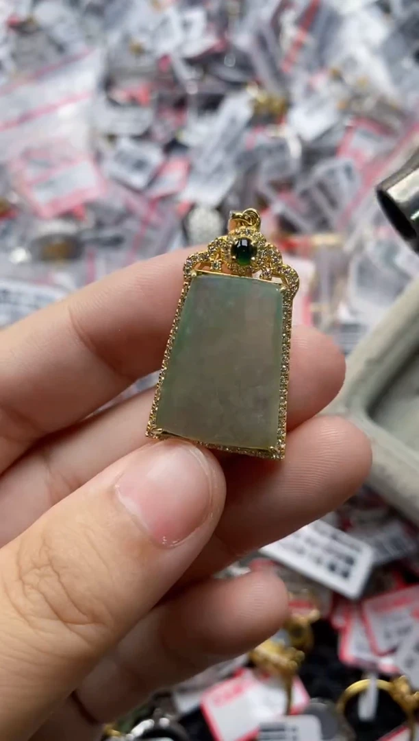 翡翠戒指银S925镶嵌3333---9