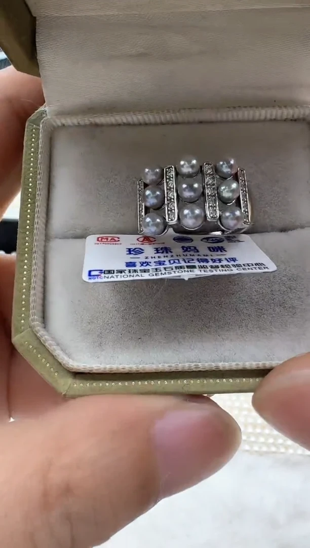 【闪购商品】海水珍珠戒指银S925镶嵌清货