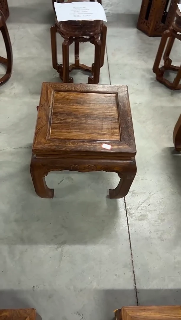 木YD01AMK-172003-鼓腿彭牙方凳