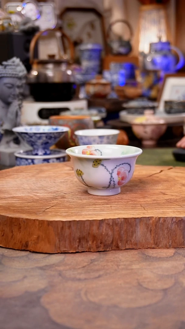 摆件紫砂荷花手工手绘手工手绘