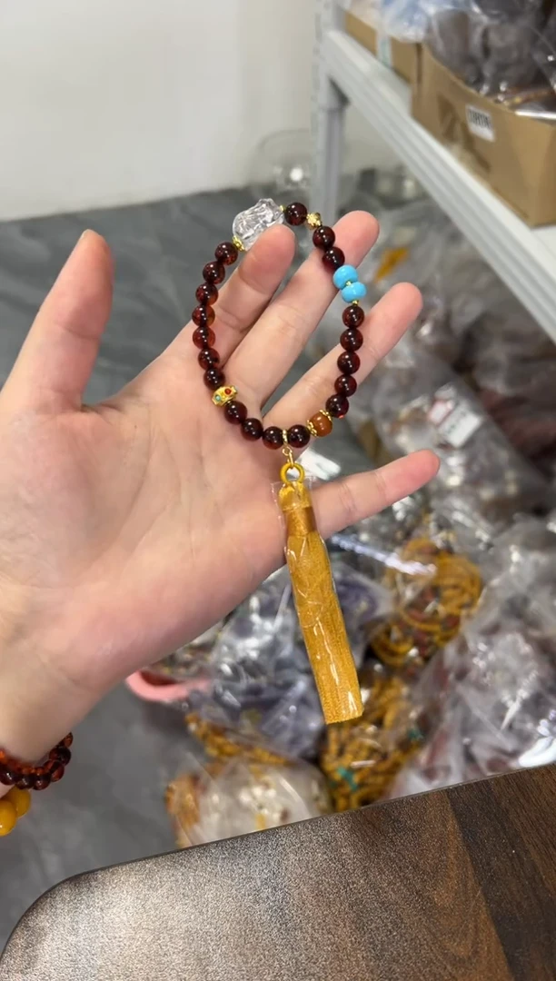 未镶嵌血珀手链琥珀血珀貔貅流苏款手串[0621]