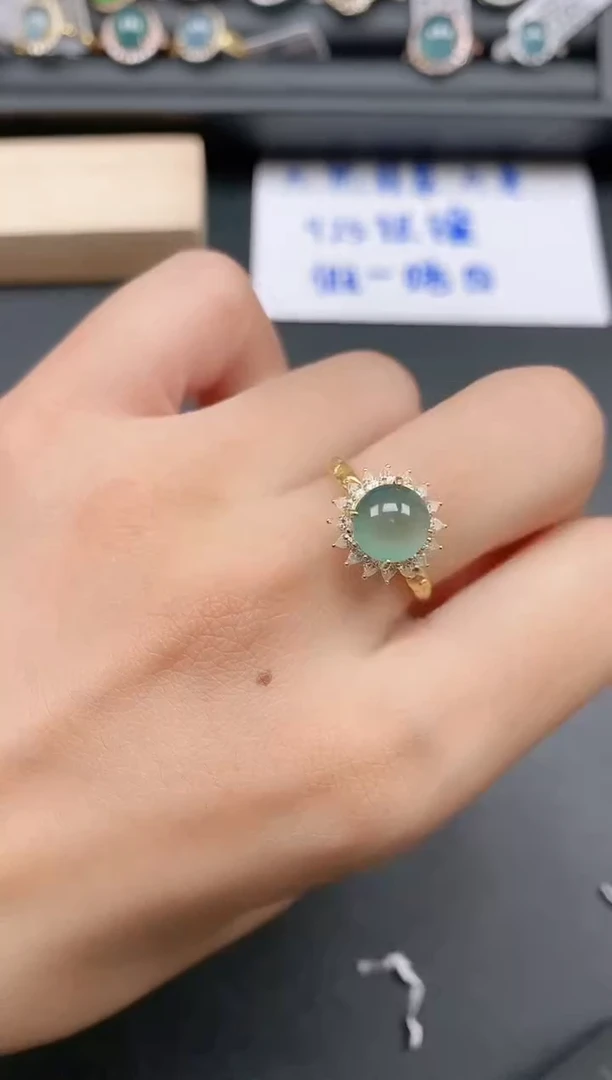 银S925镶嵌戒指翡翠1111