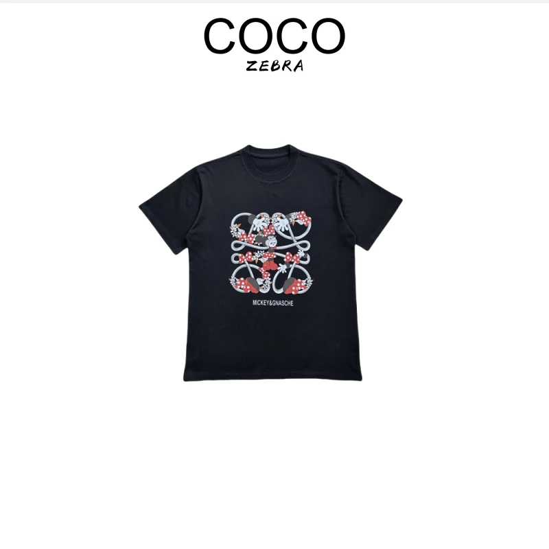 COCO LESLEY 潮流百搭时尚街头圆领短袖T恤7332