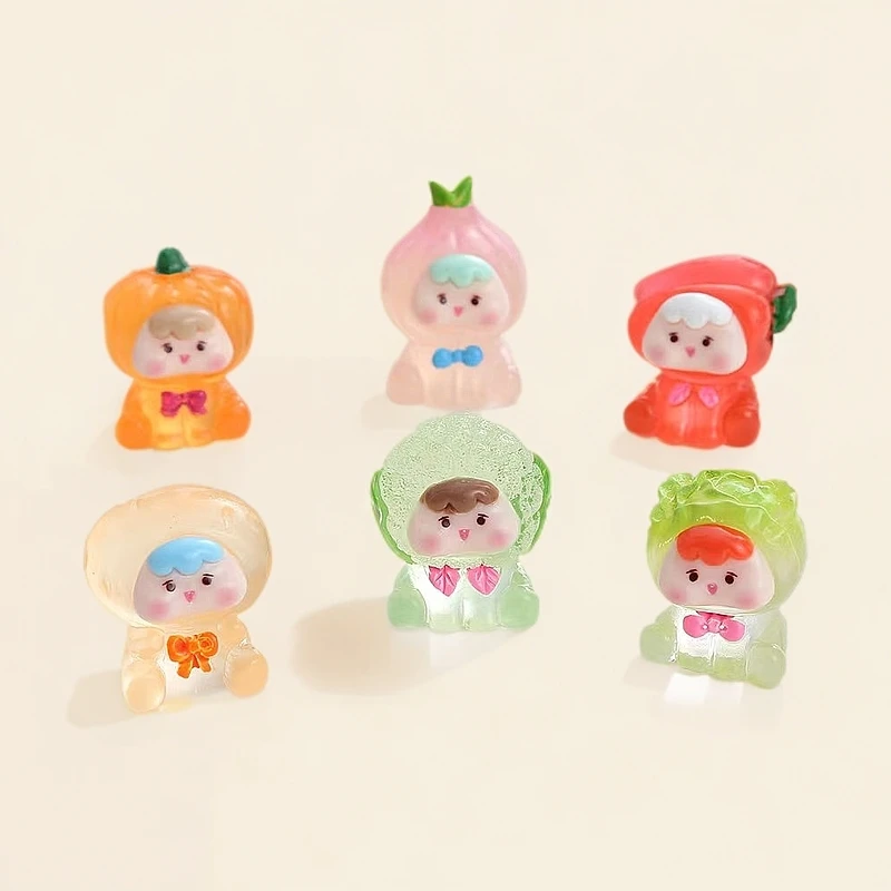 【直播拆】夜光蔬菜崽崽 diy可爱创意居家摆件玩具