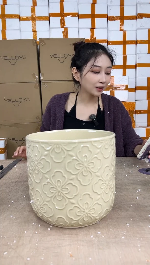 浮雕花朵浅绿大号21x19