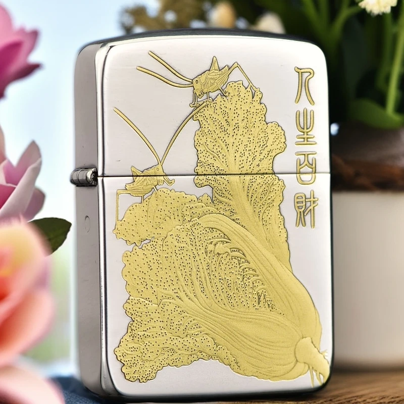 zippo打火机1941镀银双色白菜葫芦之宝经典防风男士礼物DYJ1