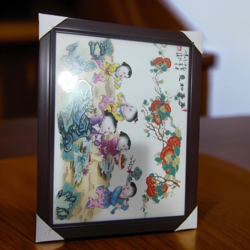 直径37高度29景德镇陶瓷事事如意瓷板画251