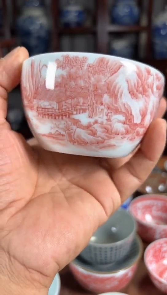 杯五彩瓷器杯子瓷器杯子