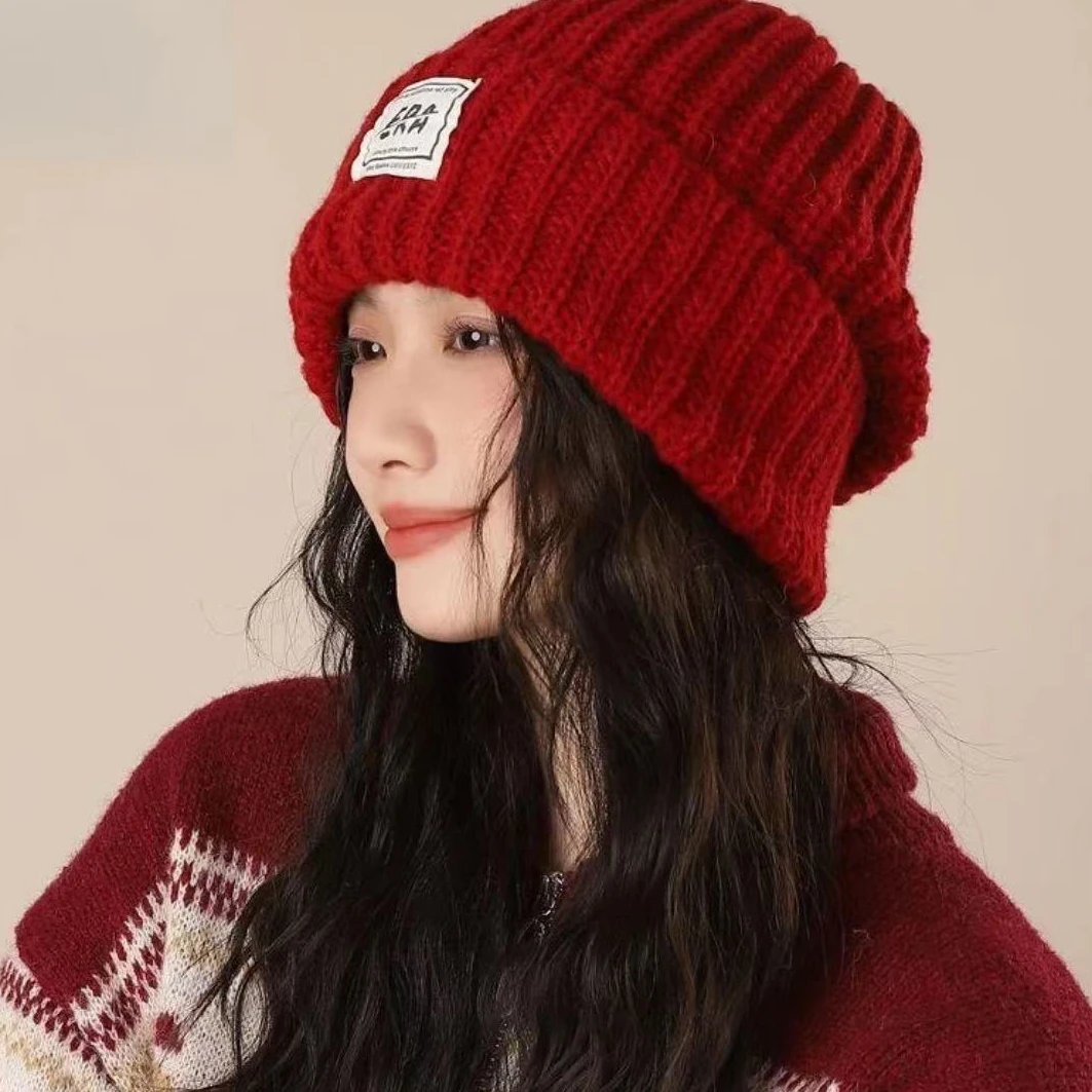 【天邑严选】ERA新年针织红帽保暖喜庆新年款针织帽女帽