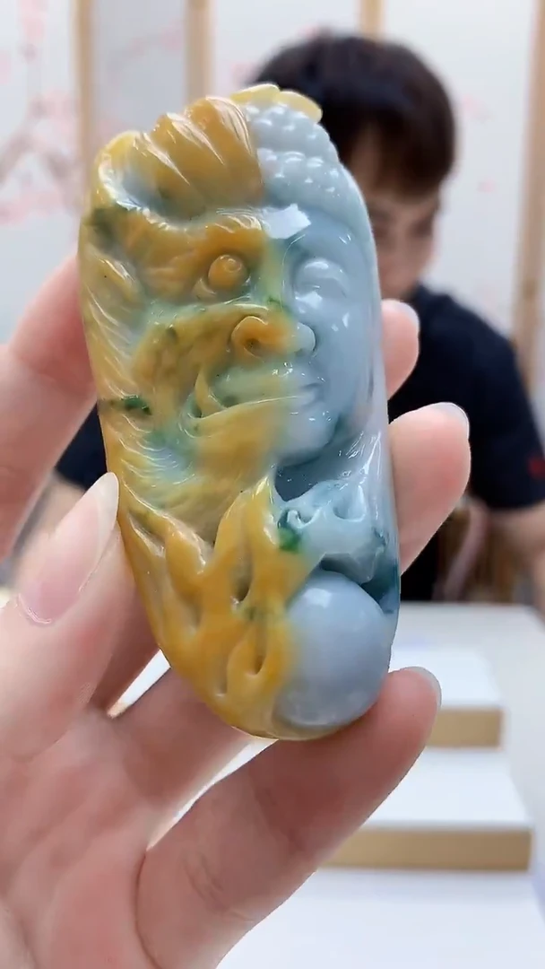 未镶嵌定制翡翠4868ry-毛货挂件182