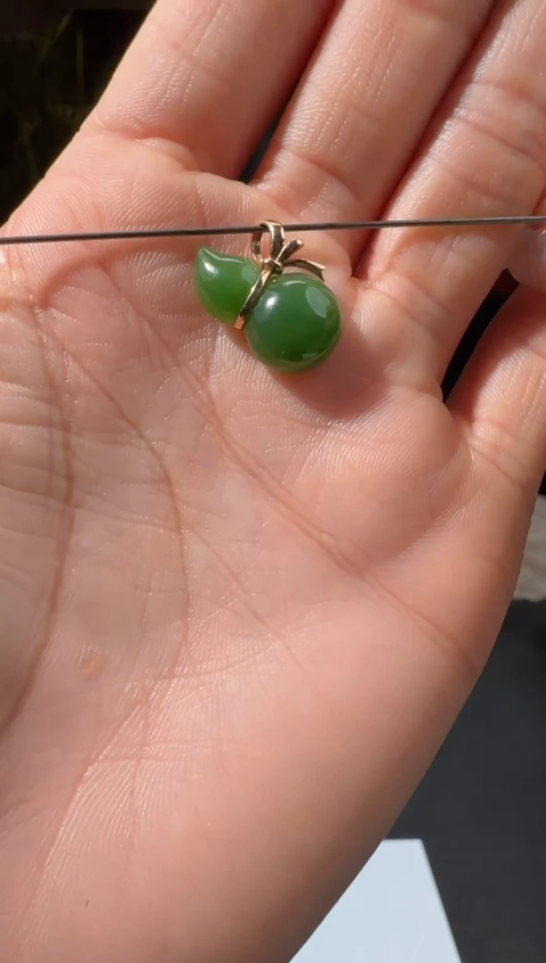 和田玉18K金镶嵌颈饰49小师妹6.6多样性拍一发一