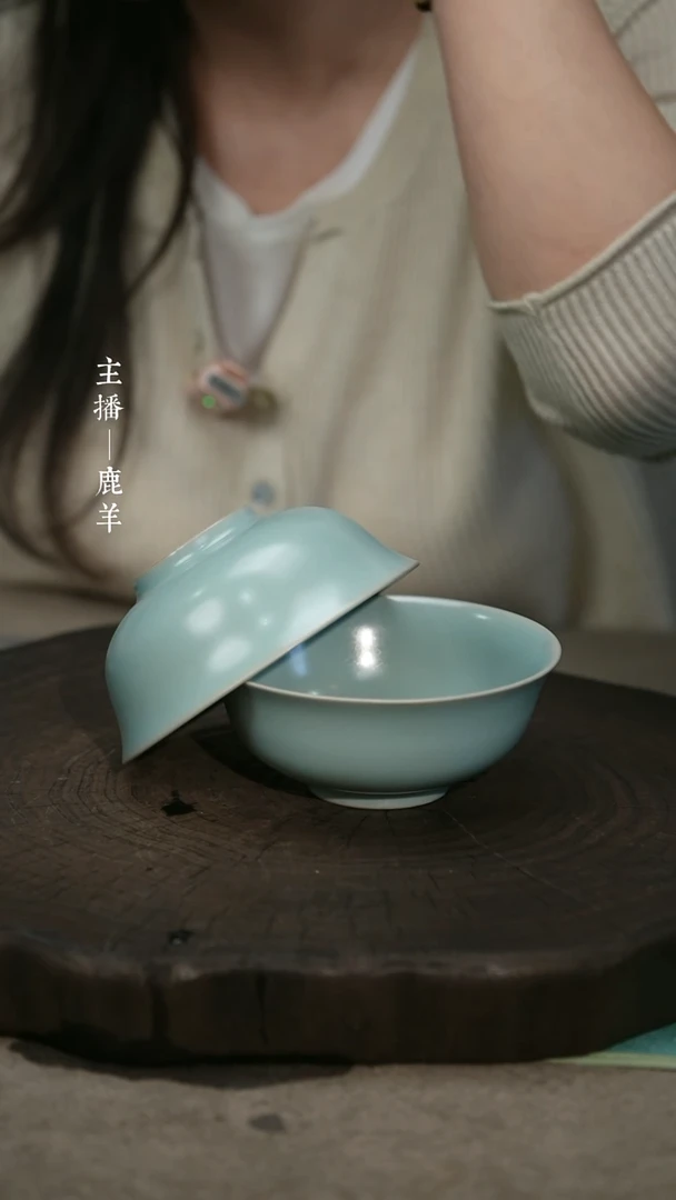 【闪购商品】两个侈口碗（12.5cm）——龙羊