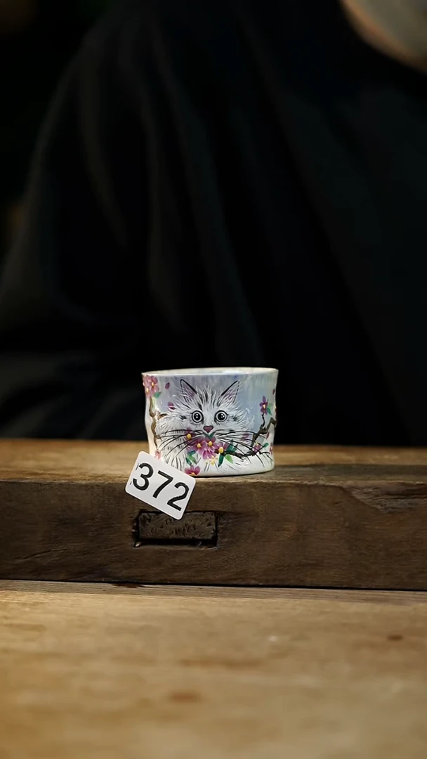 瓷片设计师手作！！！设计师福利系列！！！！落单主人杯