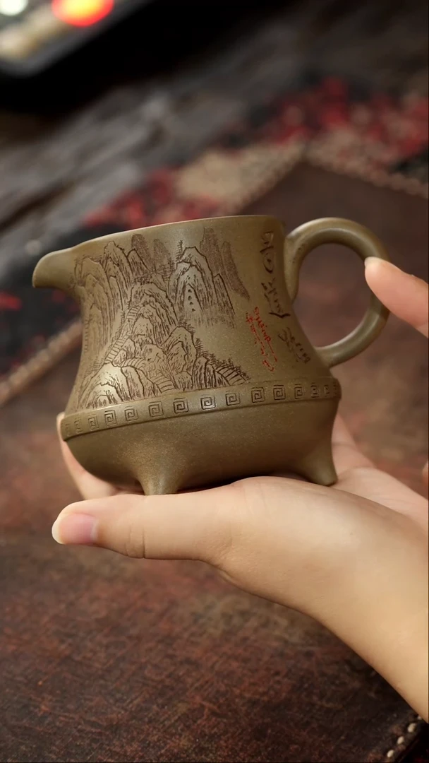 茶杯紫砂非遗茶器-蜀道难公道