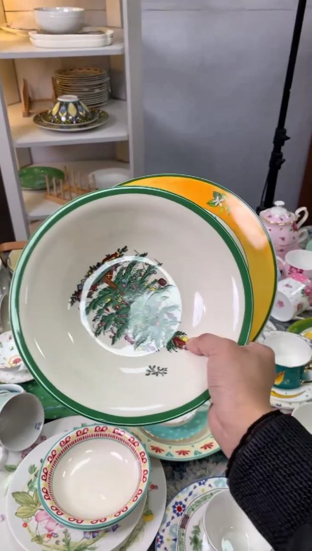 【闪购商品】瓷片陶瓷原单CC525餐具两件套