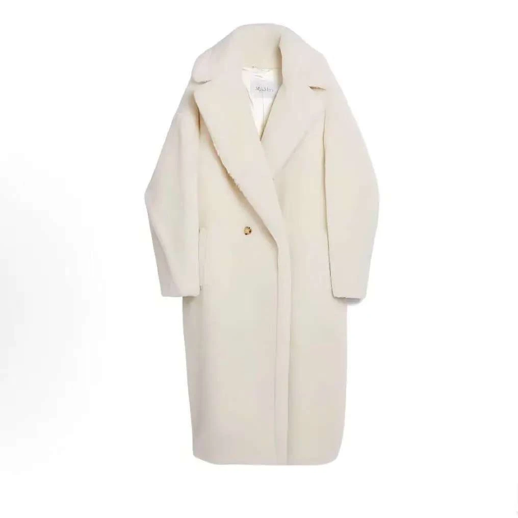 99新 MaxMara su/奶白色泰迪大衣 /63262582/代卖服务