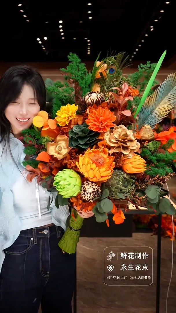 手工艺品琉璃手工花器花束空运包邮送货上门-以图片为准