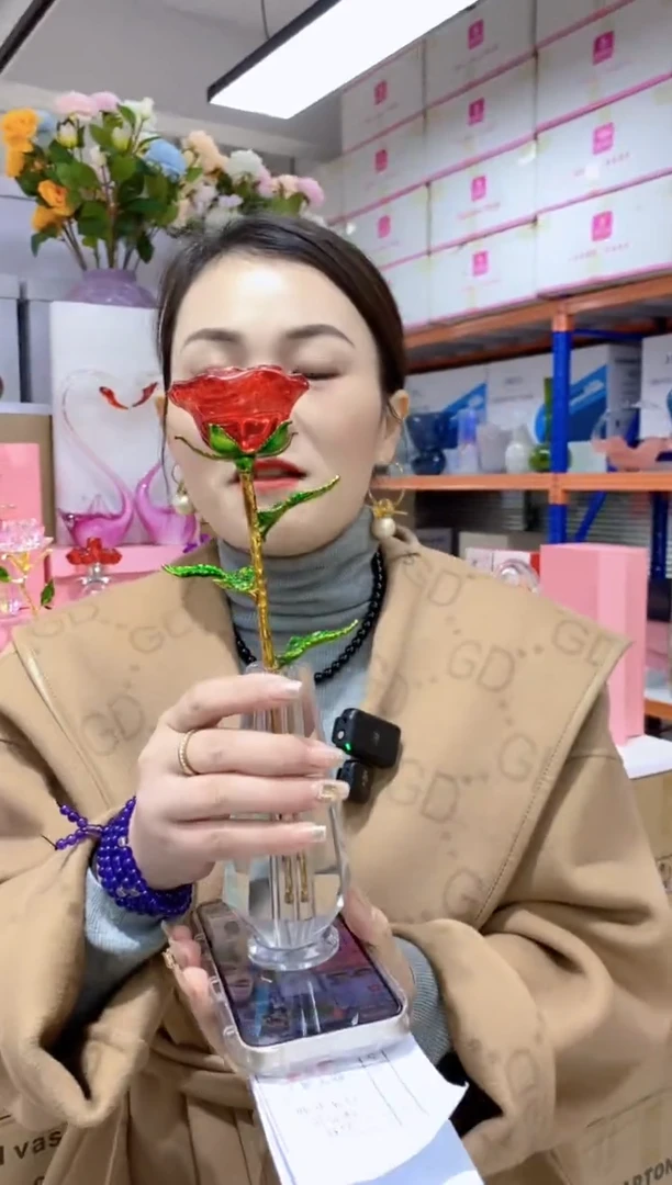 【闪购商品】玻璃锦鸿JMIU-玫瑰花