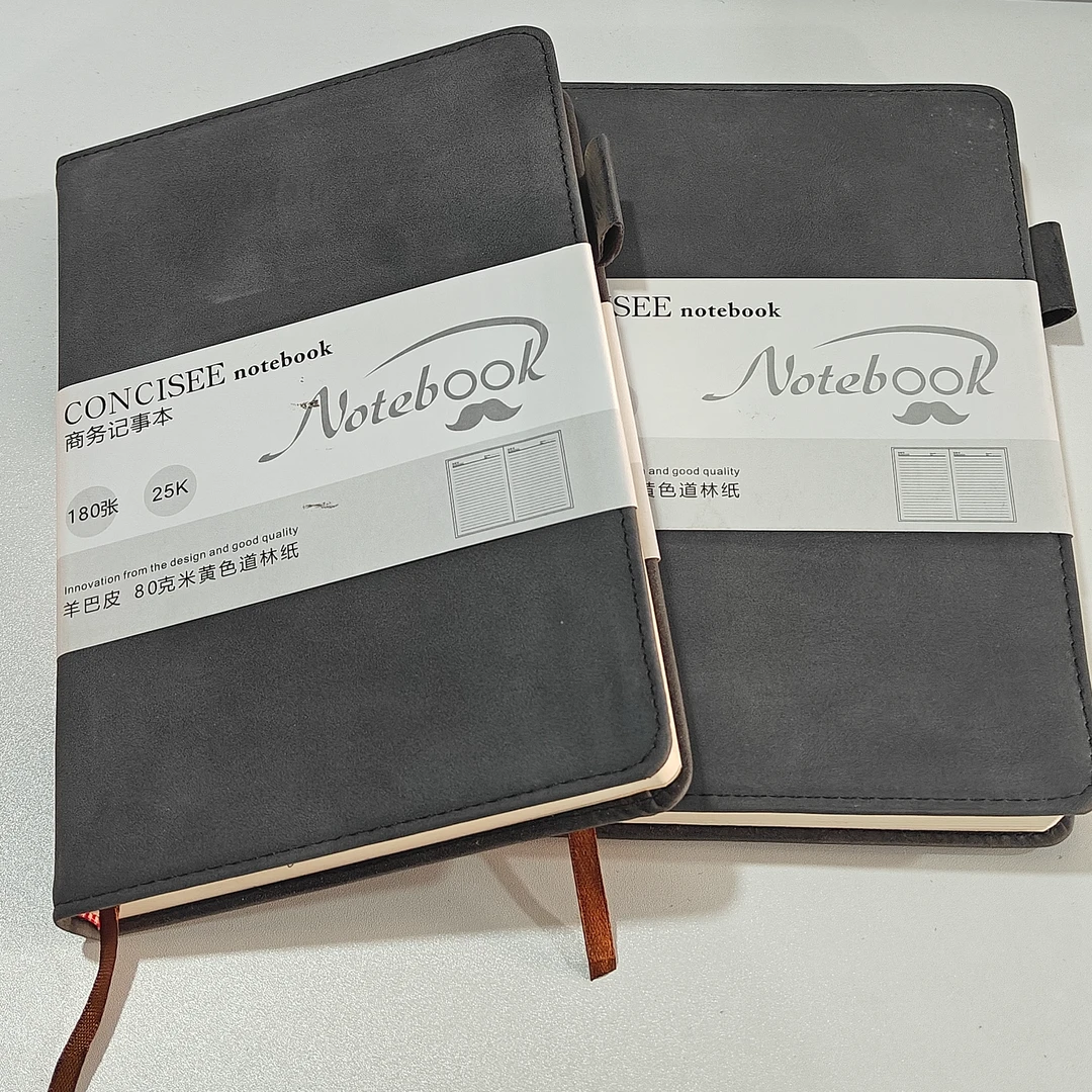 1-1 A5羊巴硬面笔插本 灰色/2本装 瑕疵 介意勿拍