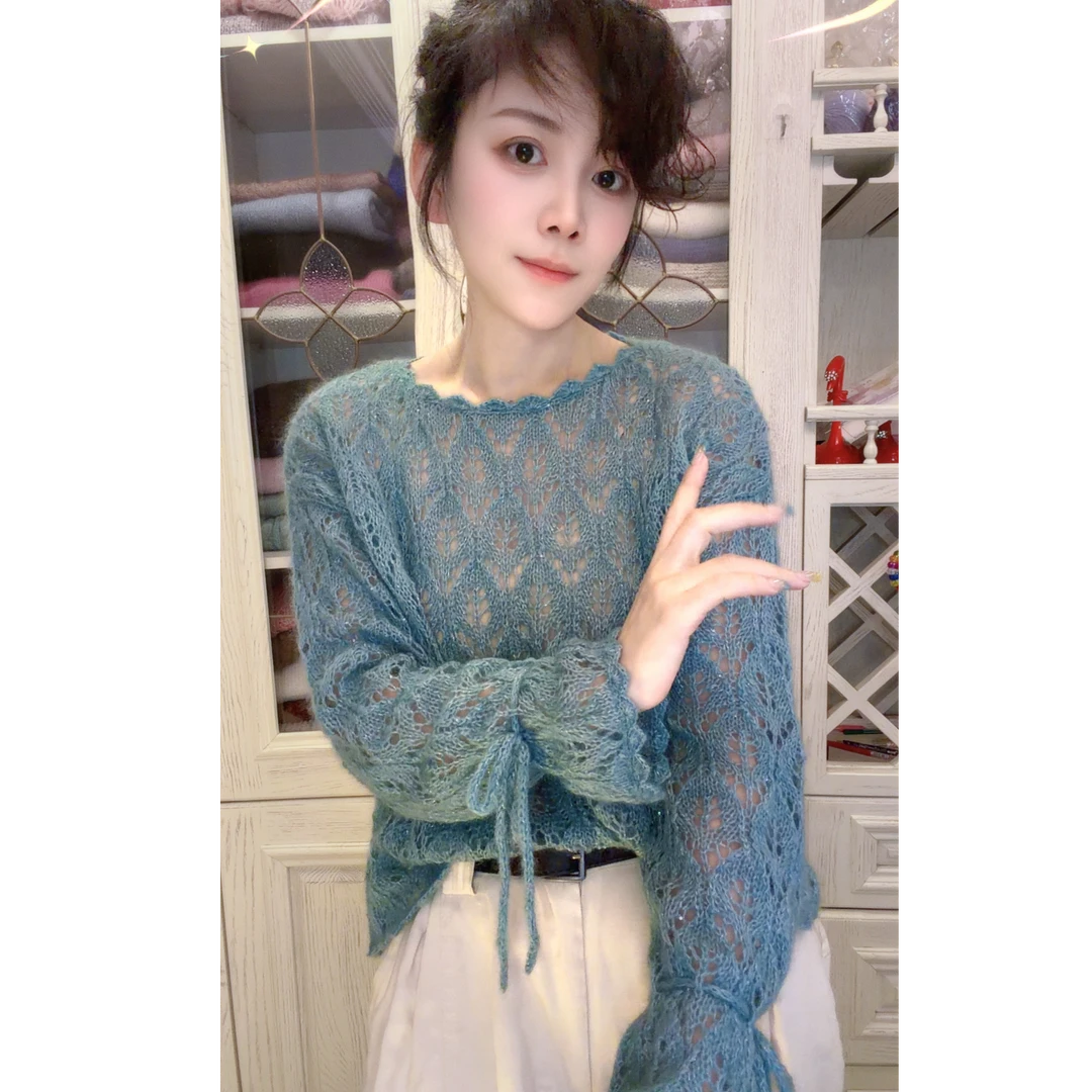 【爱语】九色鹿亮片亮丝马海毛手工编织毛线