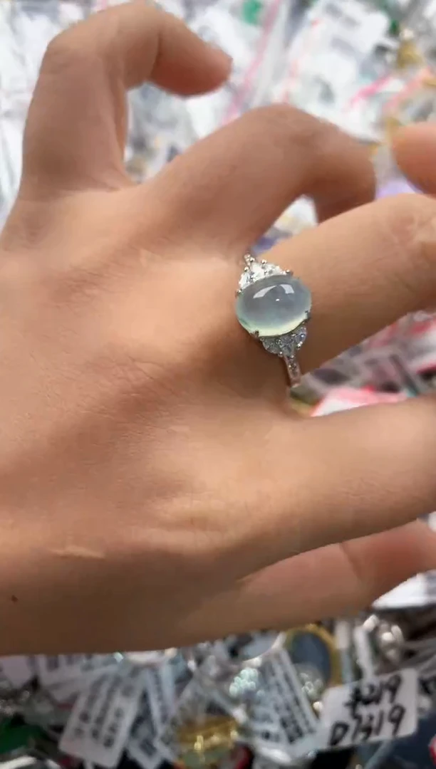 银S925镶嵌戒指翡翠111    9