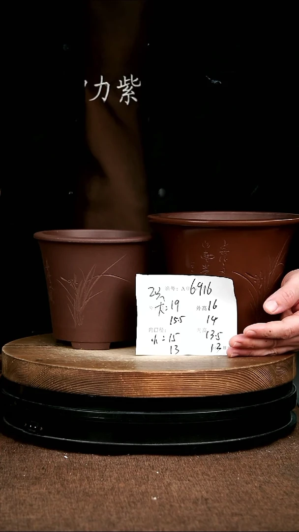 紫砂花盆花卉园艺6919