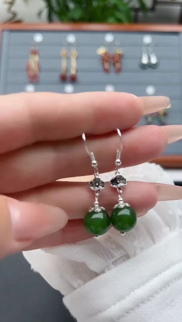 【闪购商品】玛瑙/玉髓耳饰银S925镶嵌680