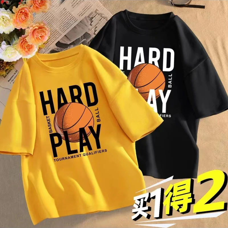 男童t恤短袖纯棉2025夏季新款中大童男孩儿童半袖洋气上衣夏装潮