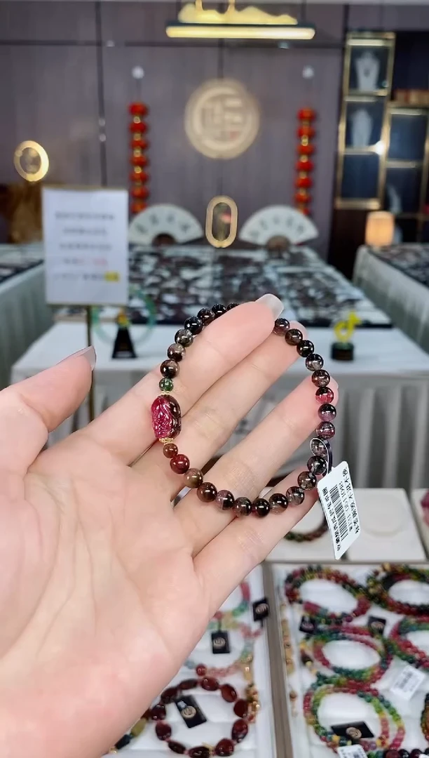 碧玺单圈手串5mm+未镶嵌碧玺（多样性发一条）hon