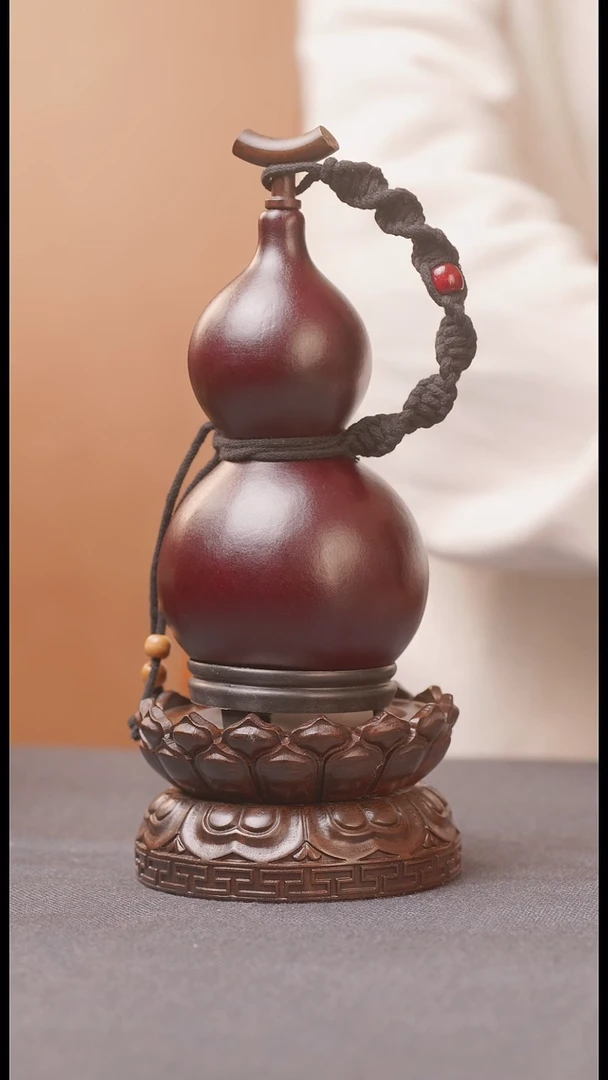 1675号链接精品大漆葫芦现货现发[一物一拍]不包含莲花底座