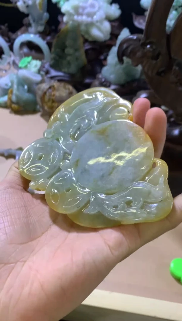 未镶嵌挂件翡翠落***情翡翠摆件