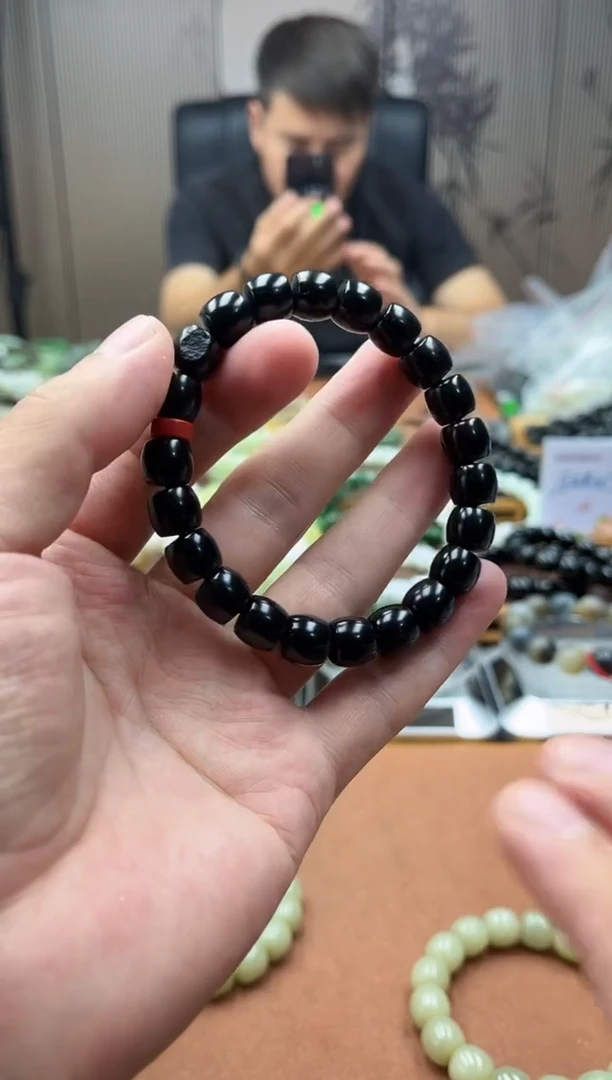 手链未镶嵌和田玉黑青10