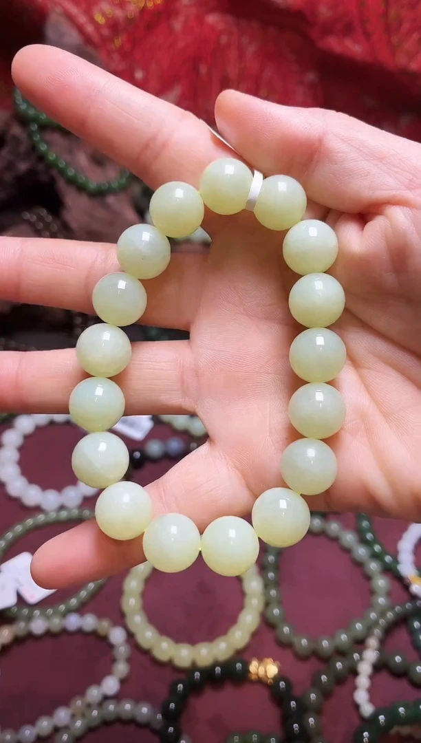 未镶嵌手链和田玉12mm黄口