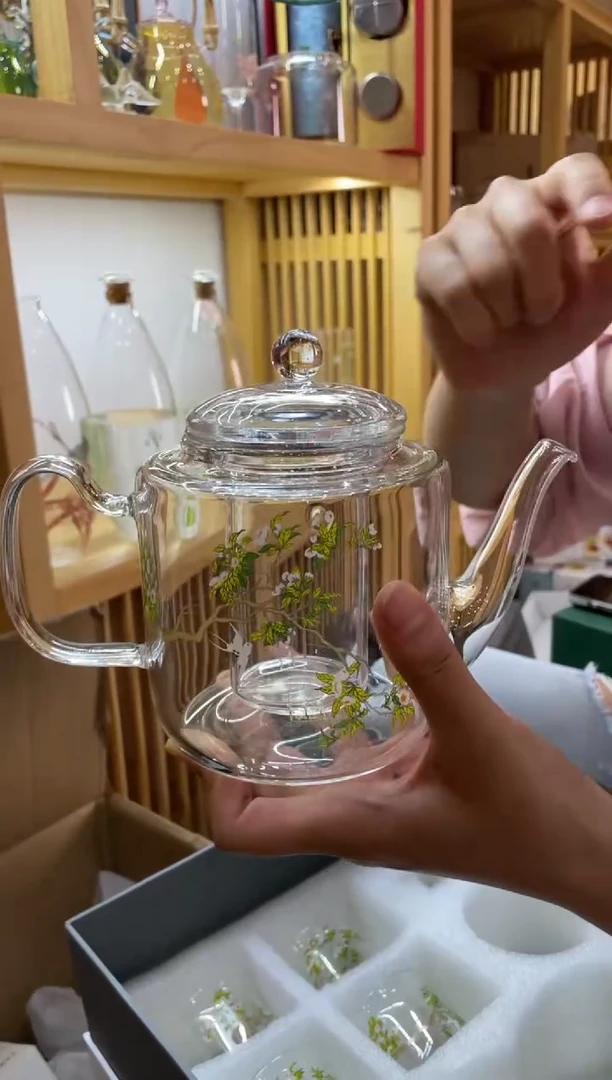 遇器梨花白燕煮茶壶