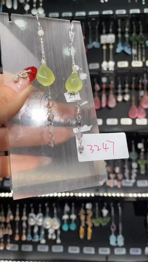 【闪购商品】紫晶耳饰银S925镶嵌喜欢拍