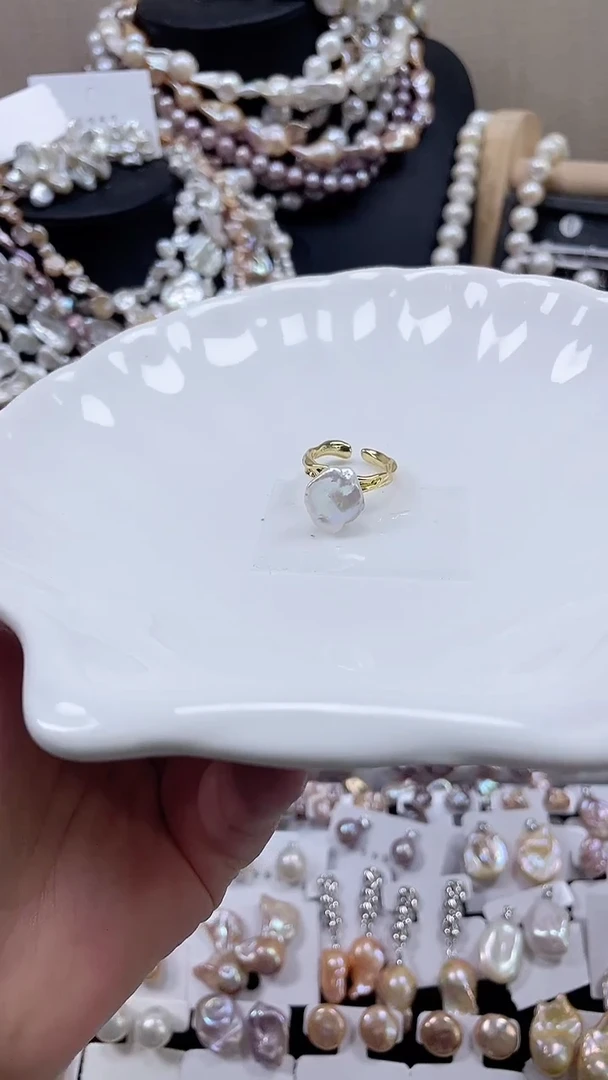 未镶嵌戒指淡水珍珠【纯恬饰品】