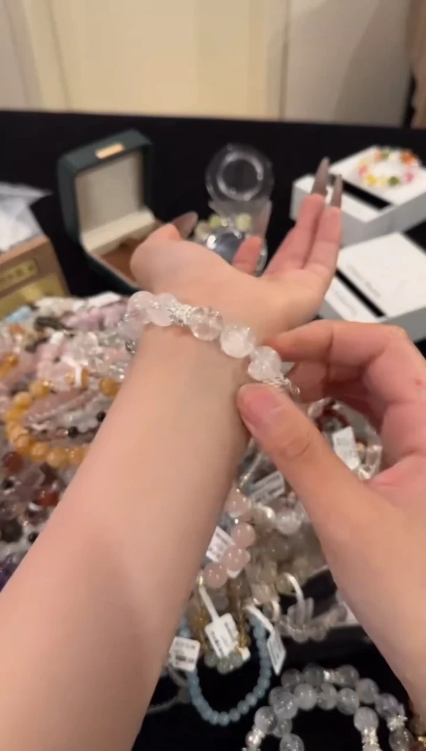 水晶手链合金白阿赛x2000